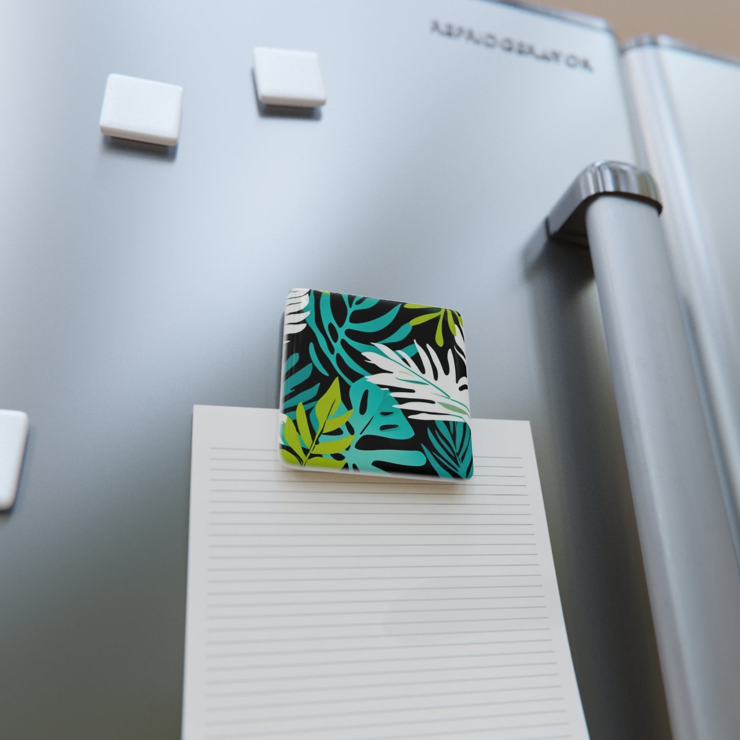 Undersea Tropical Forest Porcelain Magnet, Square