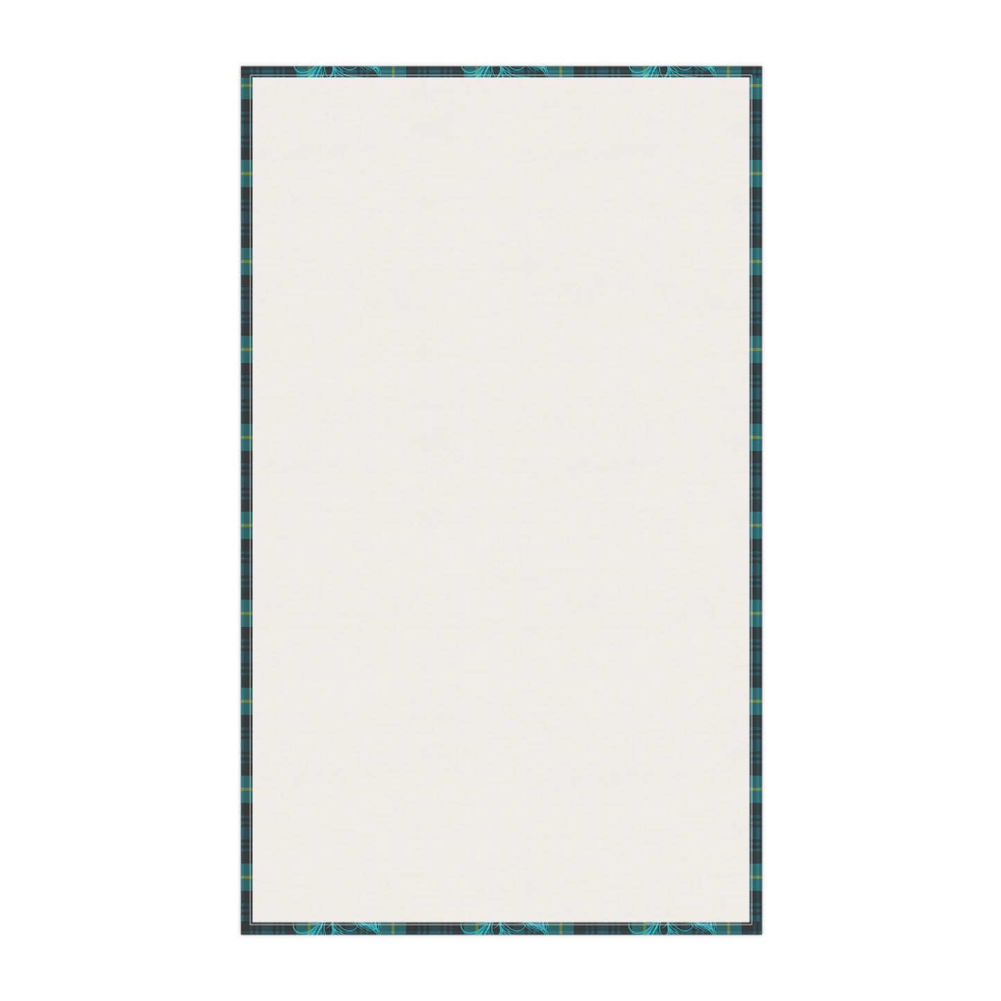 Tartan Plaid Peacock Feather Decorative Kitchen Tea Towel/Bar Towel