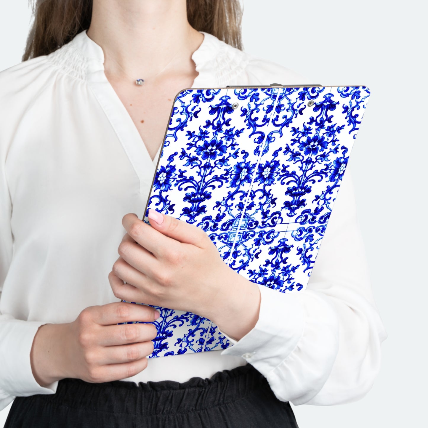 Portuguese Blue and White Tile Organizer Clipboard