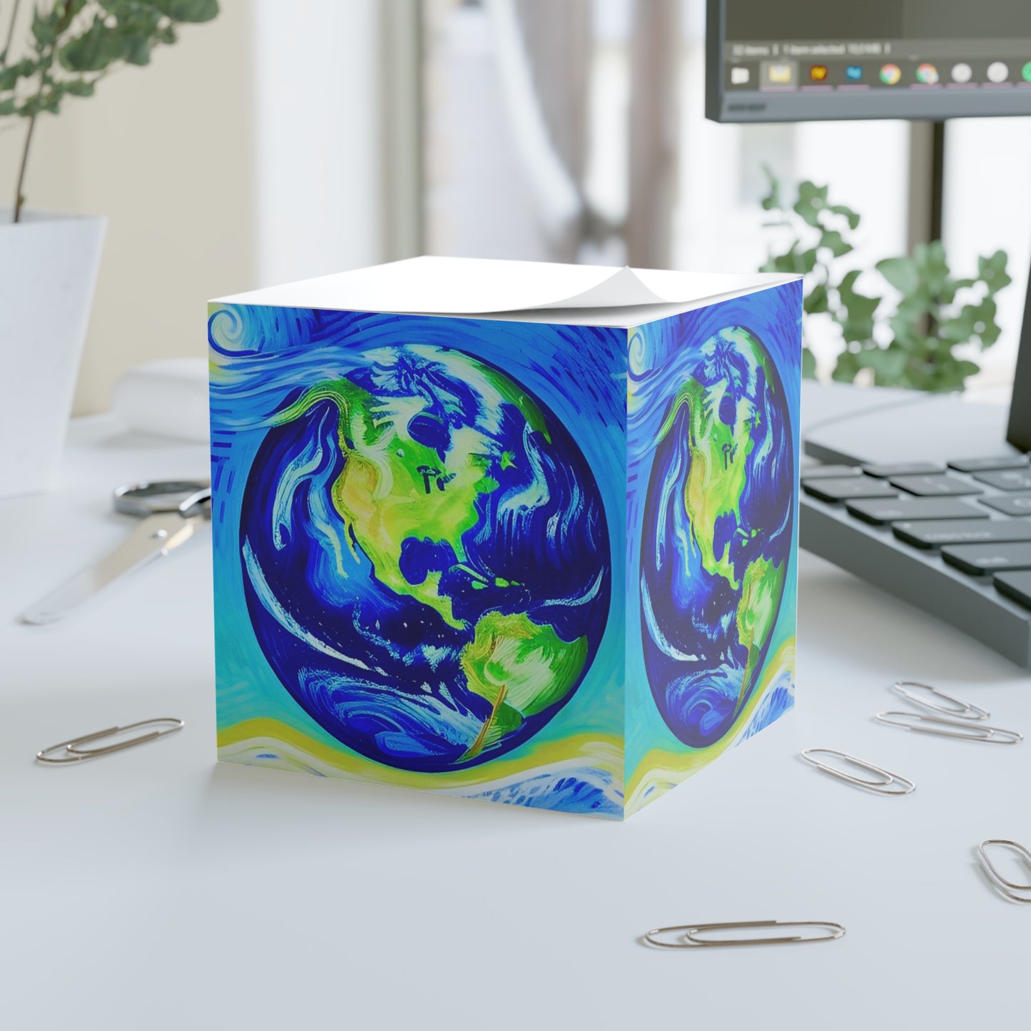 Mother Earth Decorative Paper Note Cube