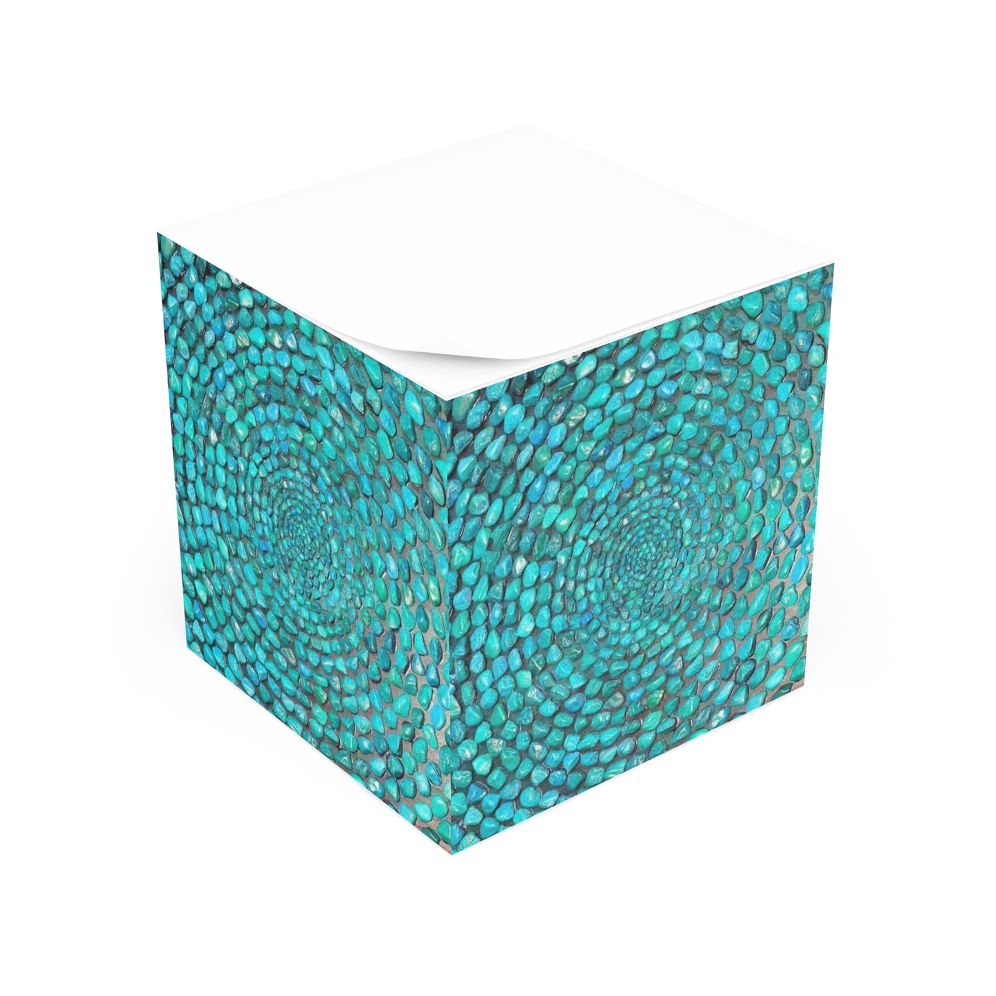 Turquoise Stones Decorative Paper Note Cube