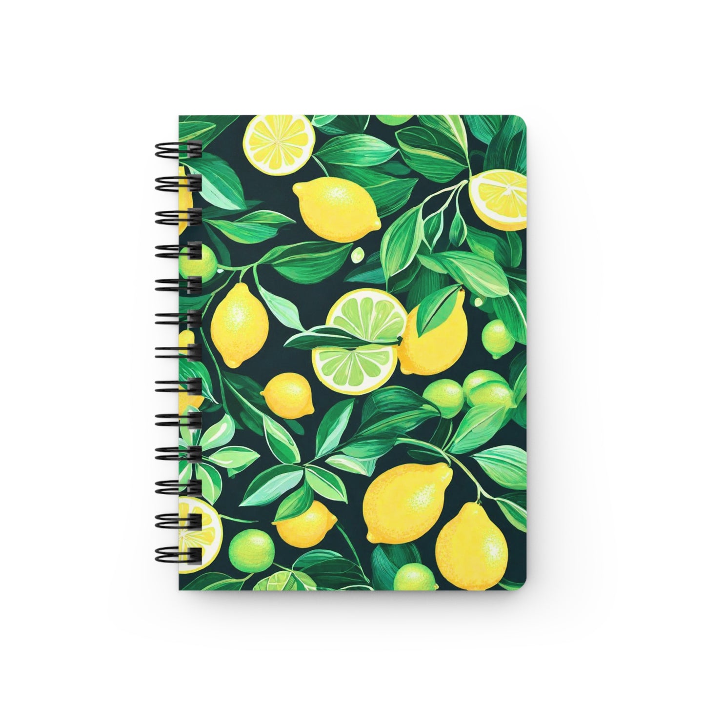 Lemon Grove Citrus Watercolor Painting Writing Sketch Inspiration Spiral Bound Journal