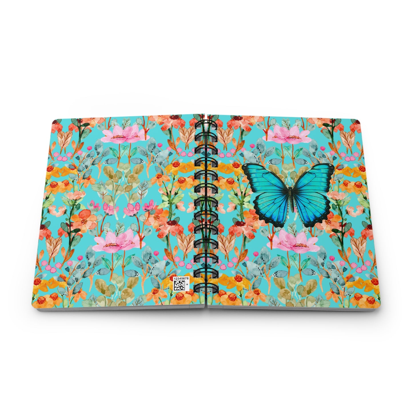 Wildflower Fields Turquoise Writing Sketch Inspiration Spiral Bound Journal