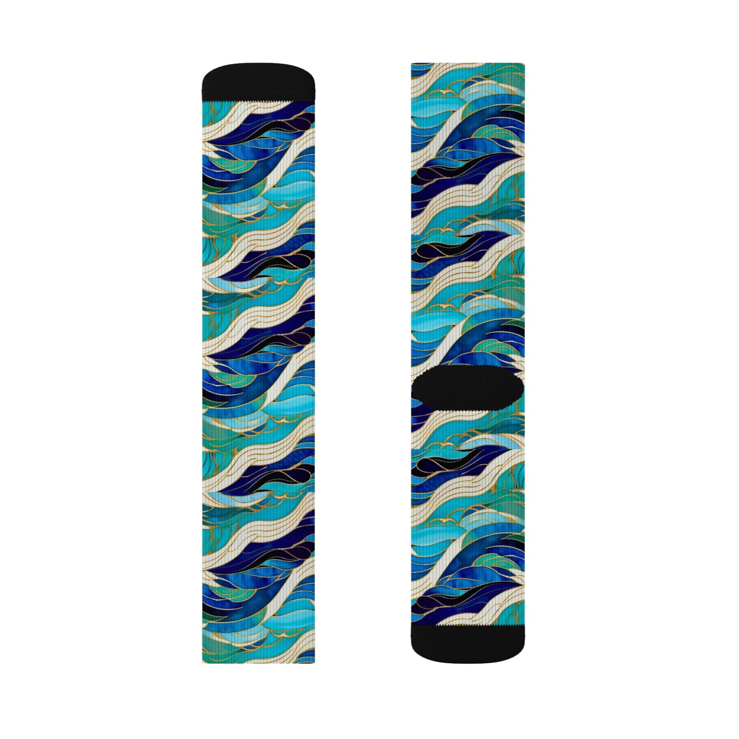Cloisonne Waves Sublimation Socks