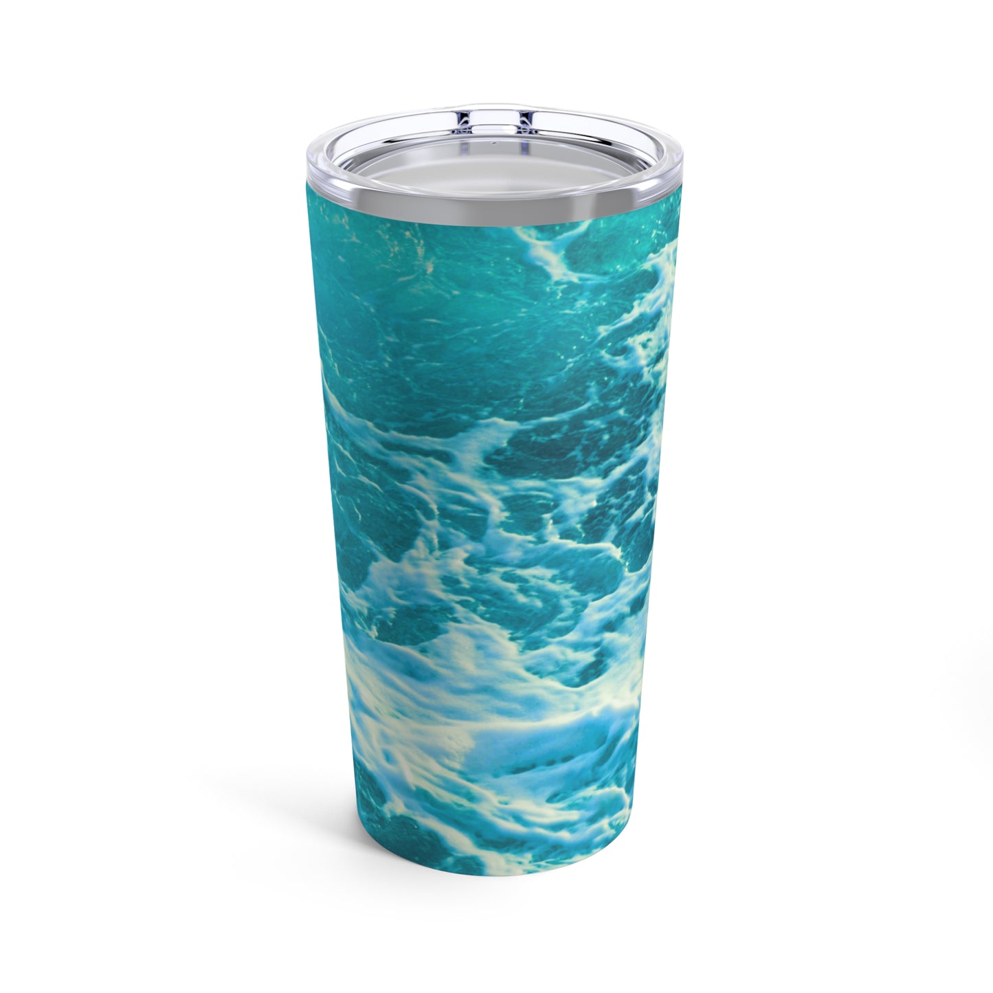 Ocean Blue Waves Coastal Hot Cold Beverage Travel Tumbler 20oz