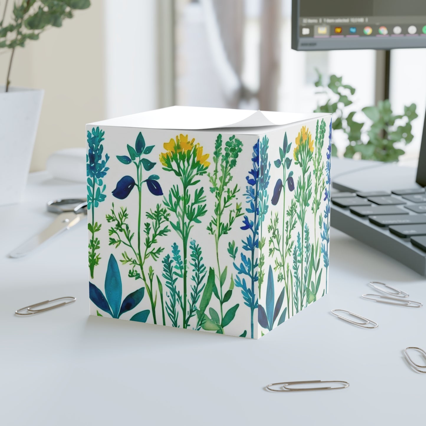 Spring Herbs Note Cube