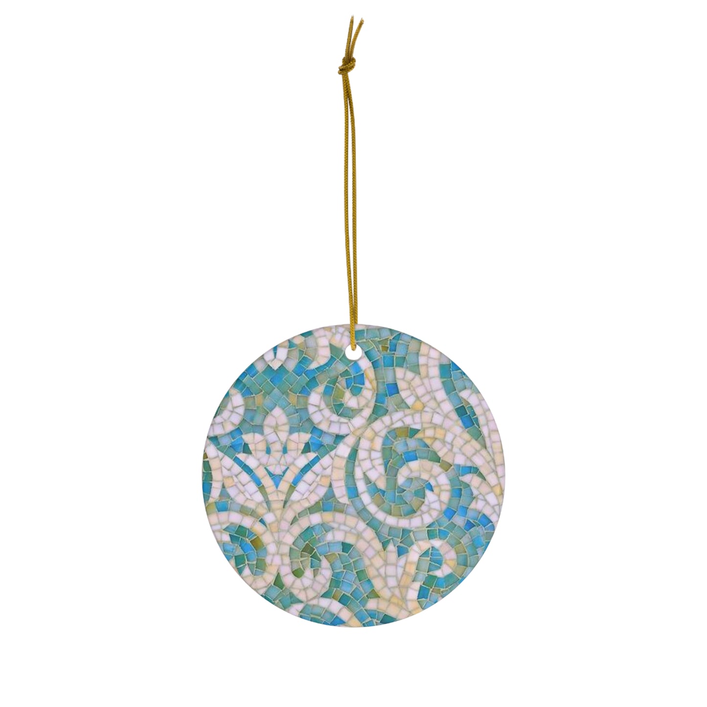 Aqua Mosaic Tile Decoration Ceramic Ornament