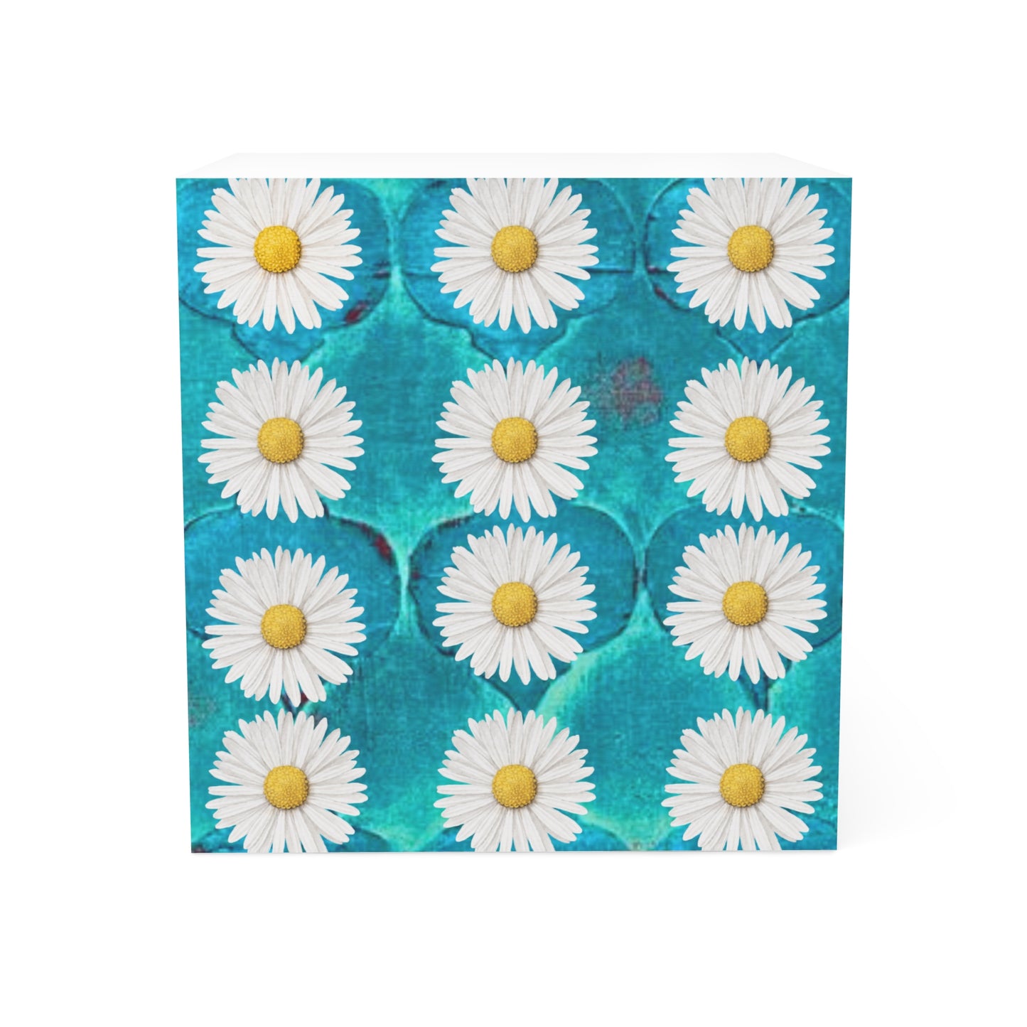 SageDaisy Living Logo Turquoise Arabesque Paper Note Cube