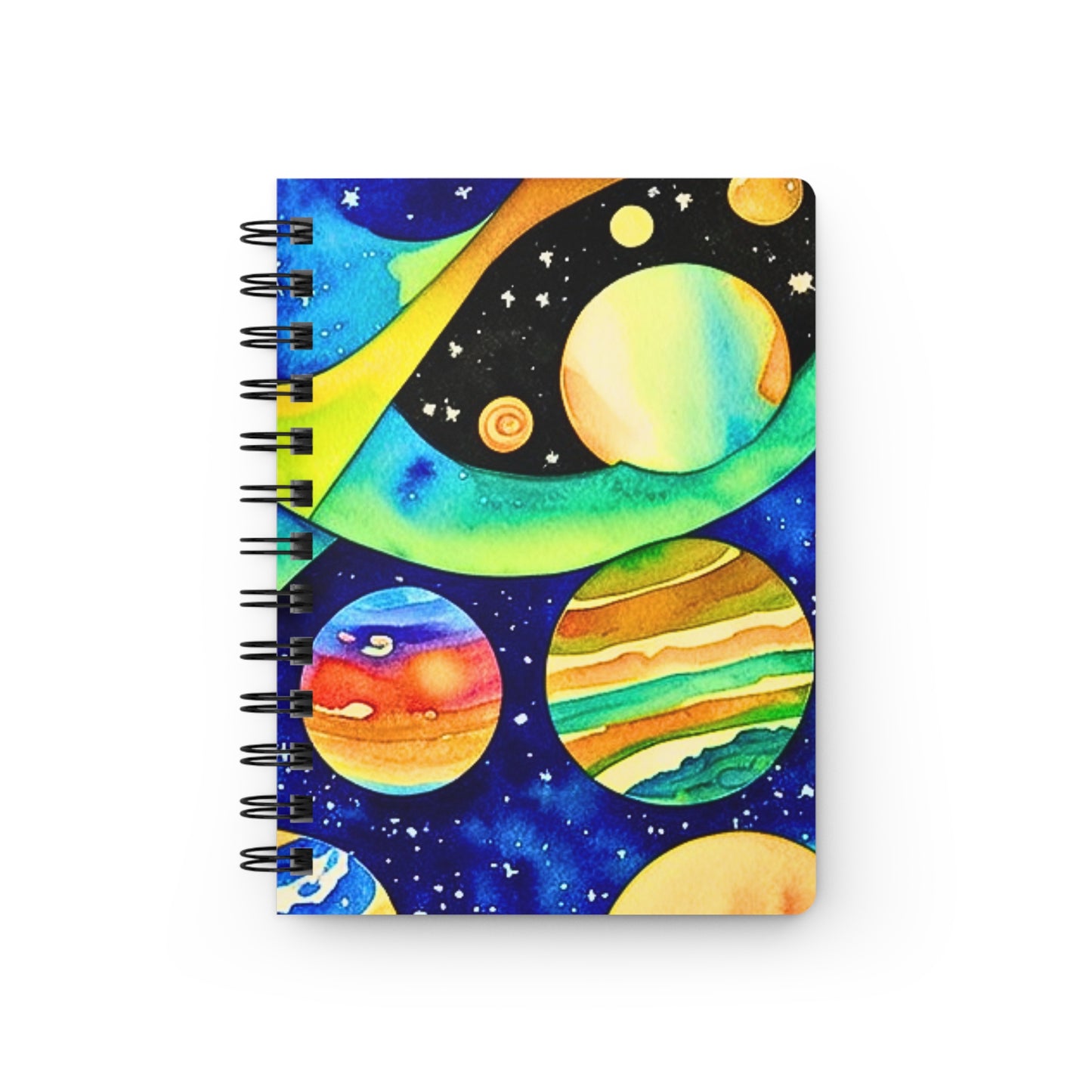 Galaxy Daydreaming Watercolor Painting Writing Sketch Inspiration Spiral Bound Journal