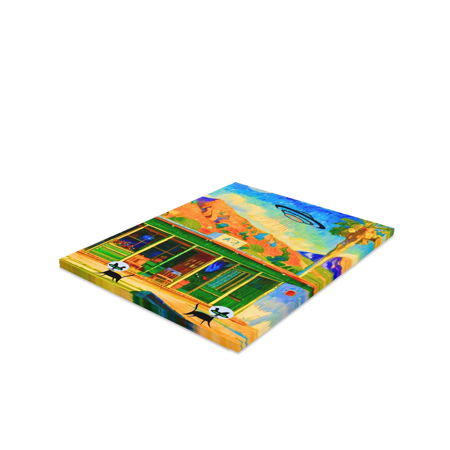 Palm Springs Desert Catranauts Midcentury Modern Note Cards (8 pcs)