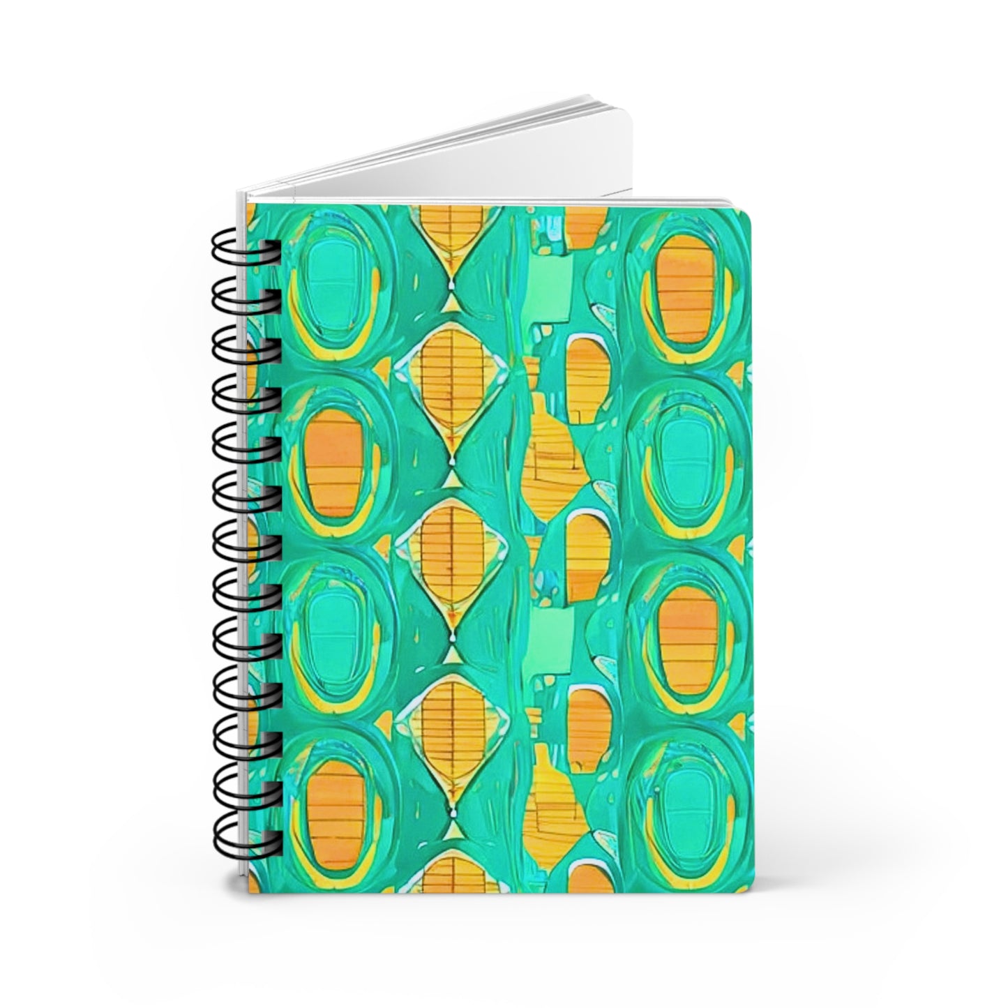 Bongos Beat Midcentury Modern Summertime Vibe Writing Sketch Inspiration Spiral Bound Journal