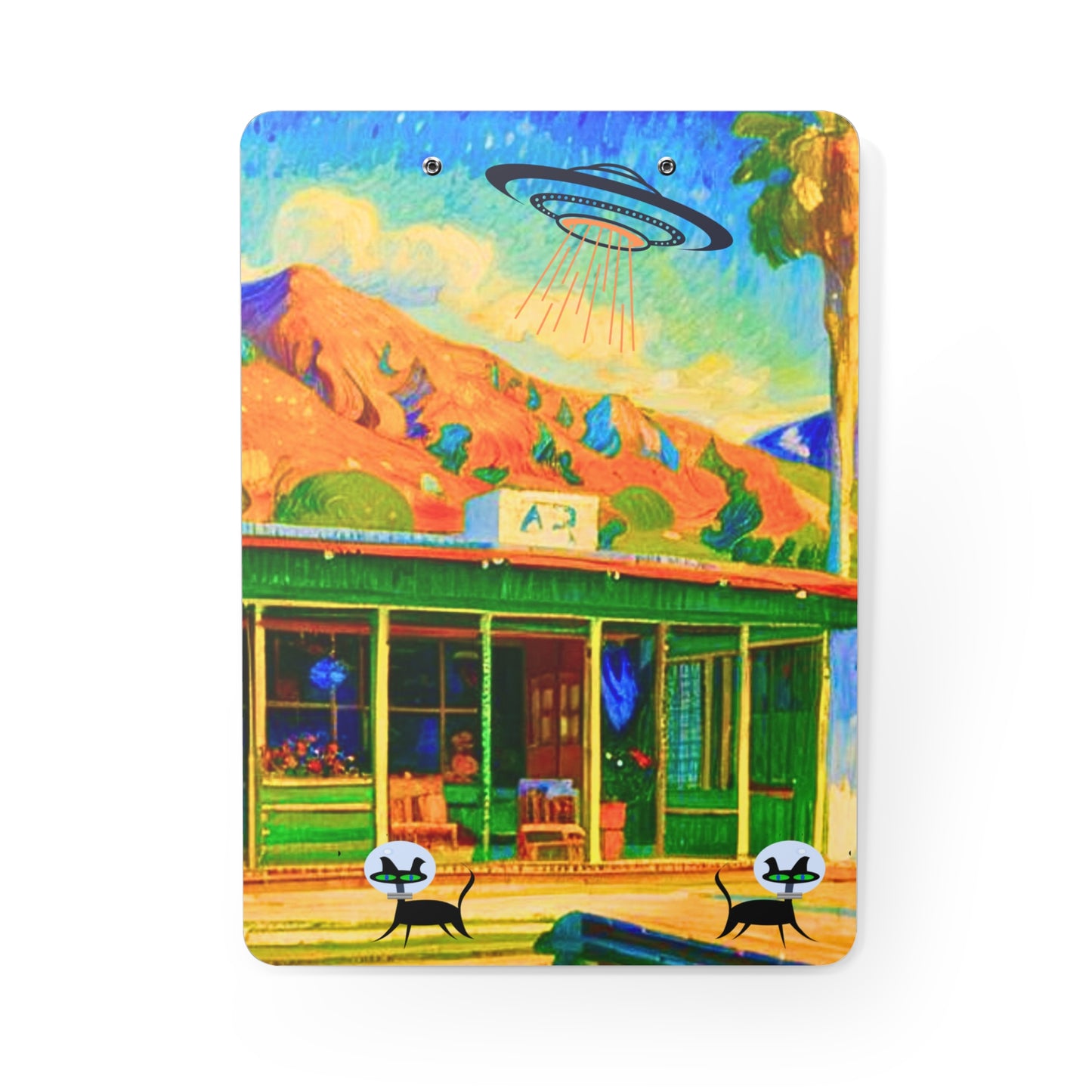 Palm Springs Desert Catranauts Midcentury Modern Organizer Clipboard