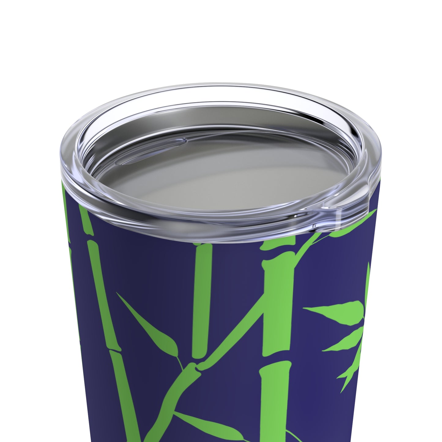 Bamboo Zen Meditation Garden Midnight Blue/Black Hot Cold Beverage Travel Tumbler 20oz