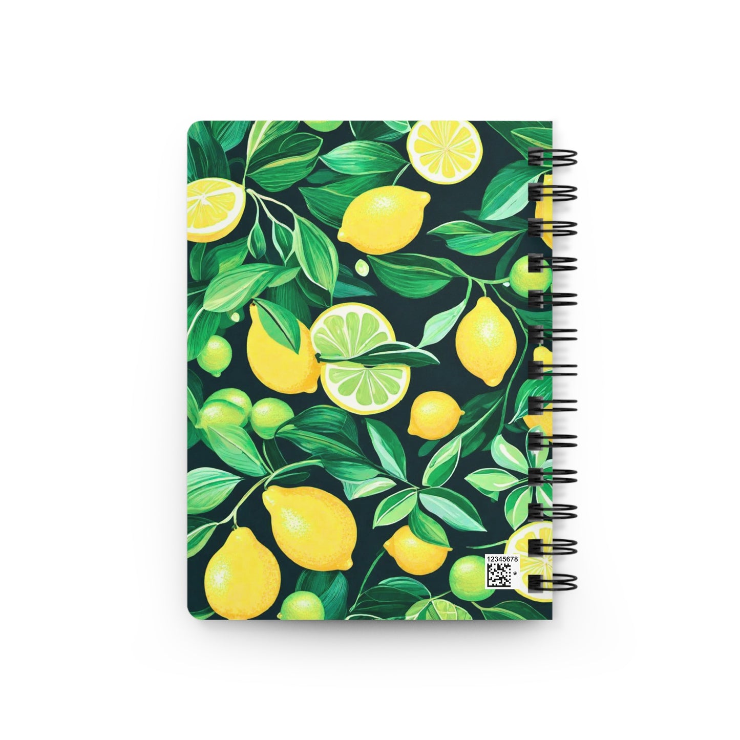 Lemon Grove Citrus Watercolor Painting Writing Sketch Inspiration Spiral Bound Journal