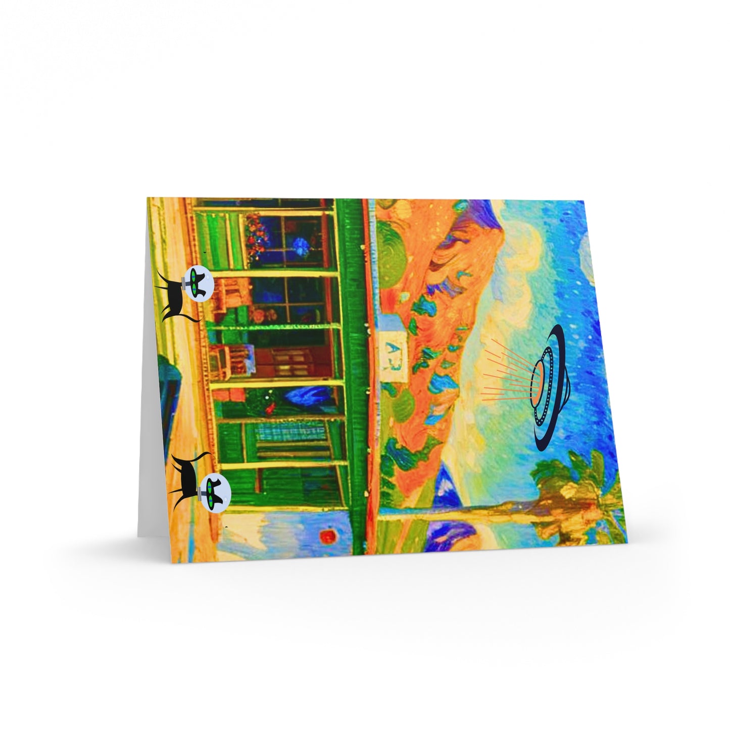 Palm Springs Desert Catranauts Midcentury Modern Note Cards (8 pcs)