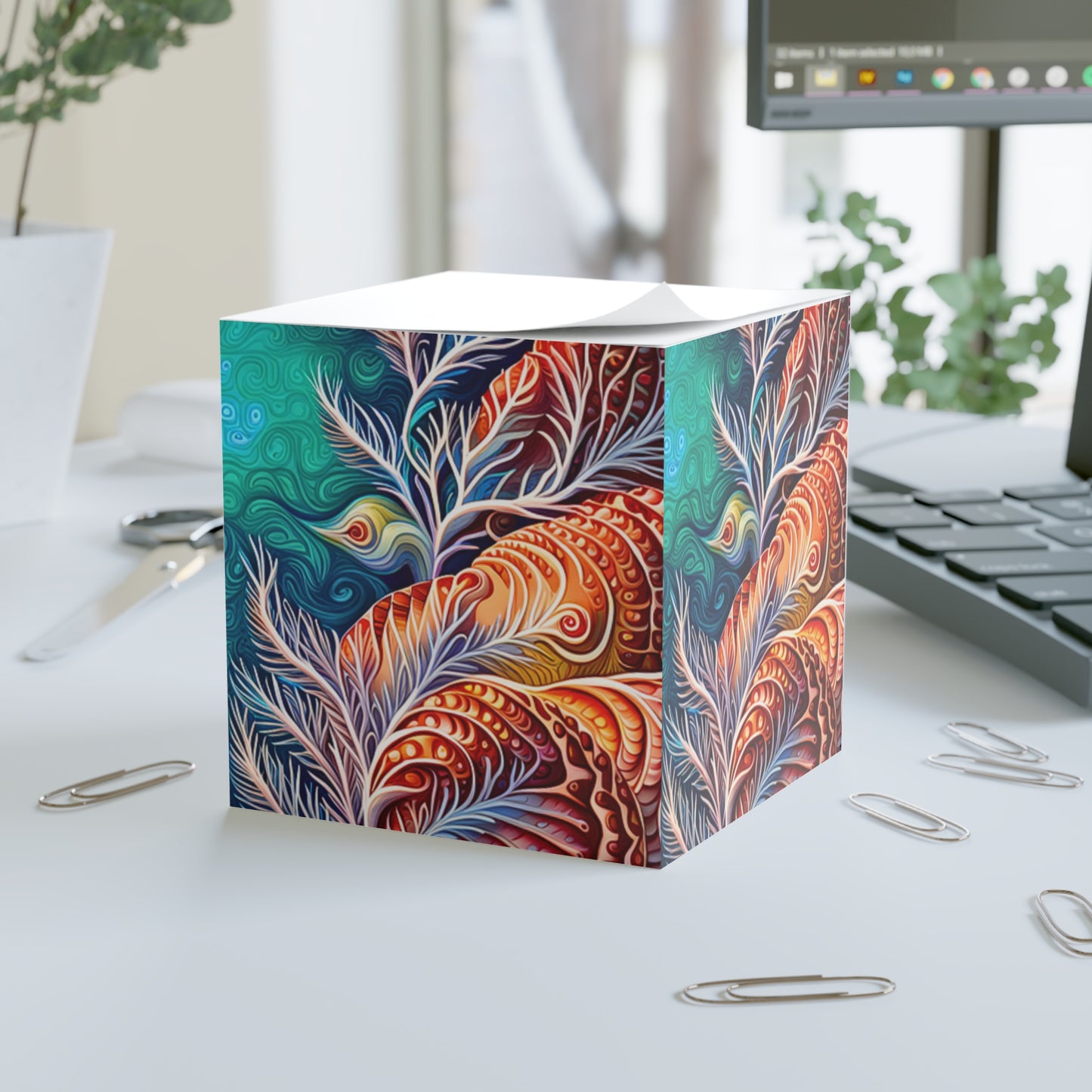 Coral Sea Ocean Coastal Paper Note Cube