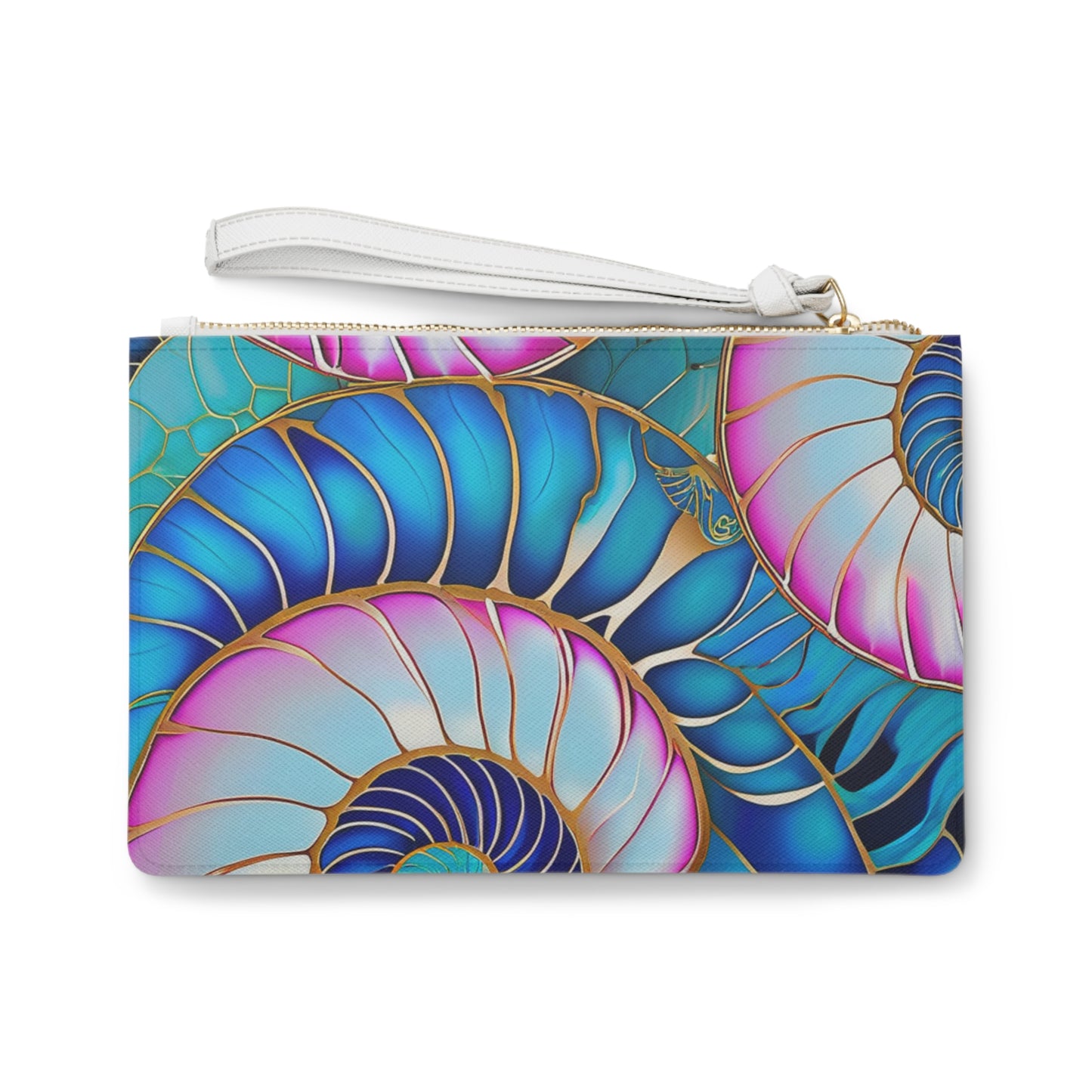 Cloisonne Nautilus Shell Evening Daytime Fashion Pouch Clutch Bag
