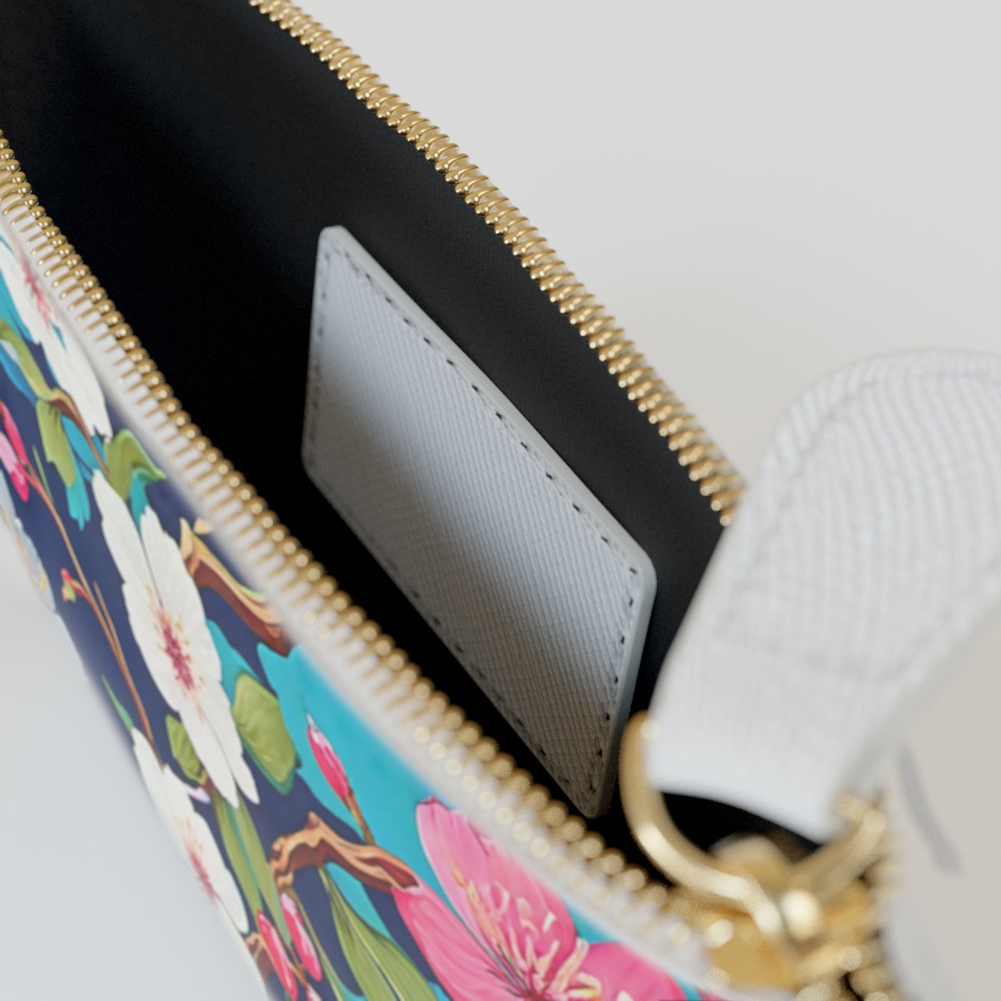 Cherry Blossoms Japanese Floral Pink Coin Purse Mini Pouch Clutch Bag