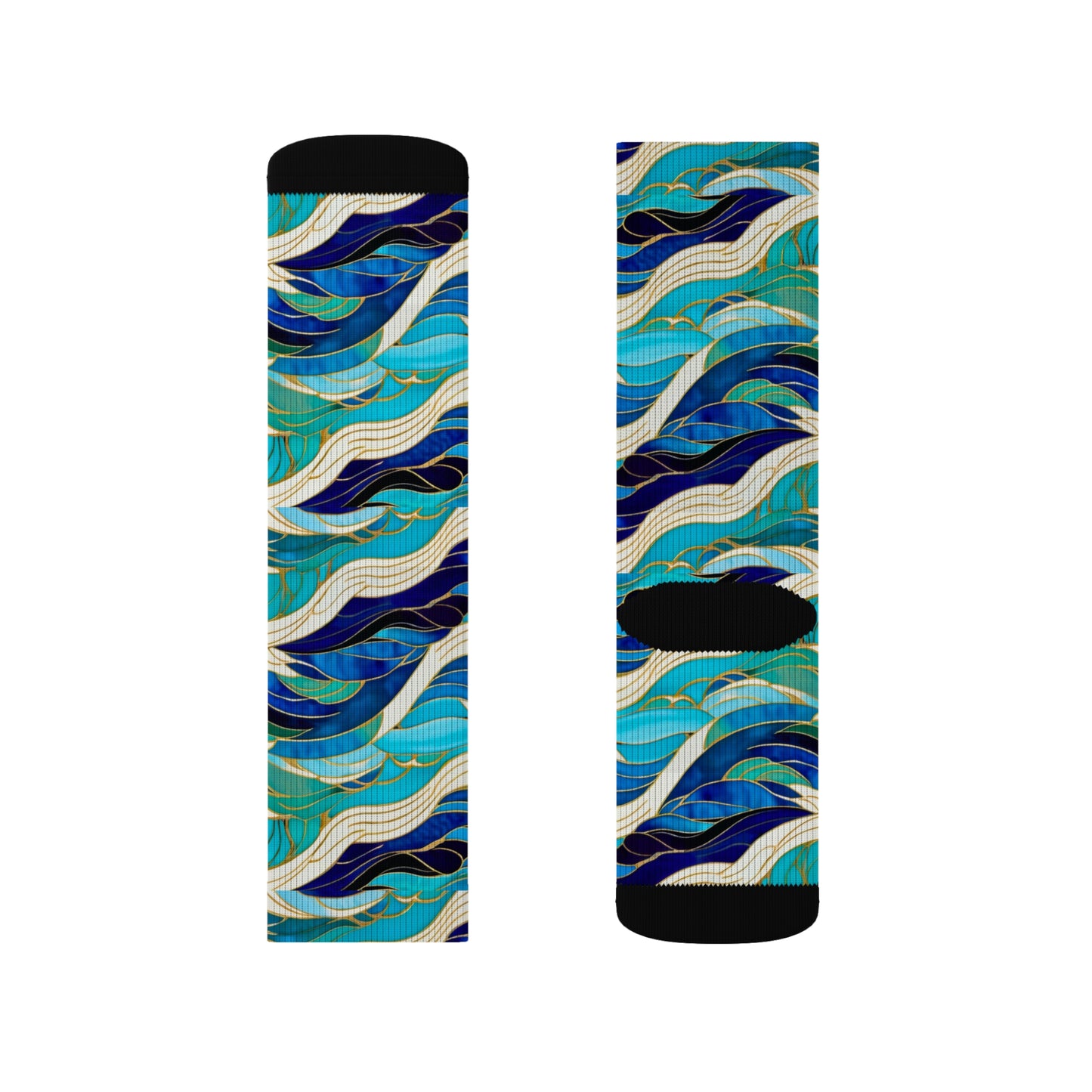 Cloisonne Waves Sublimation Socks