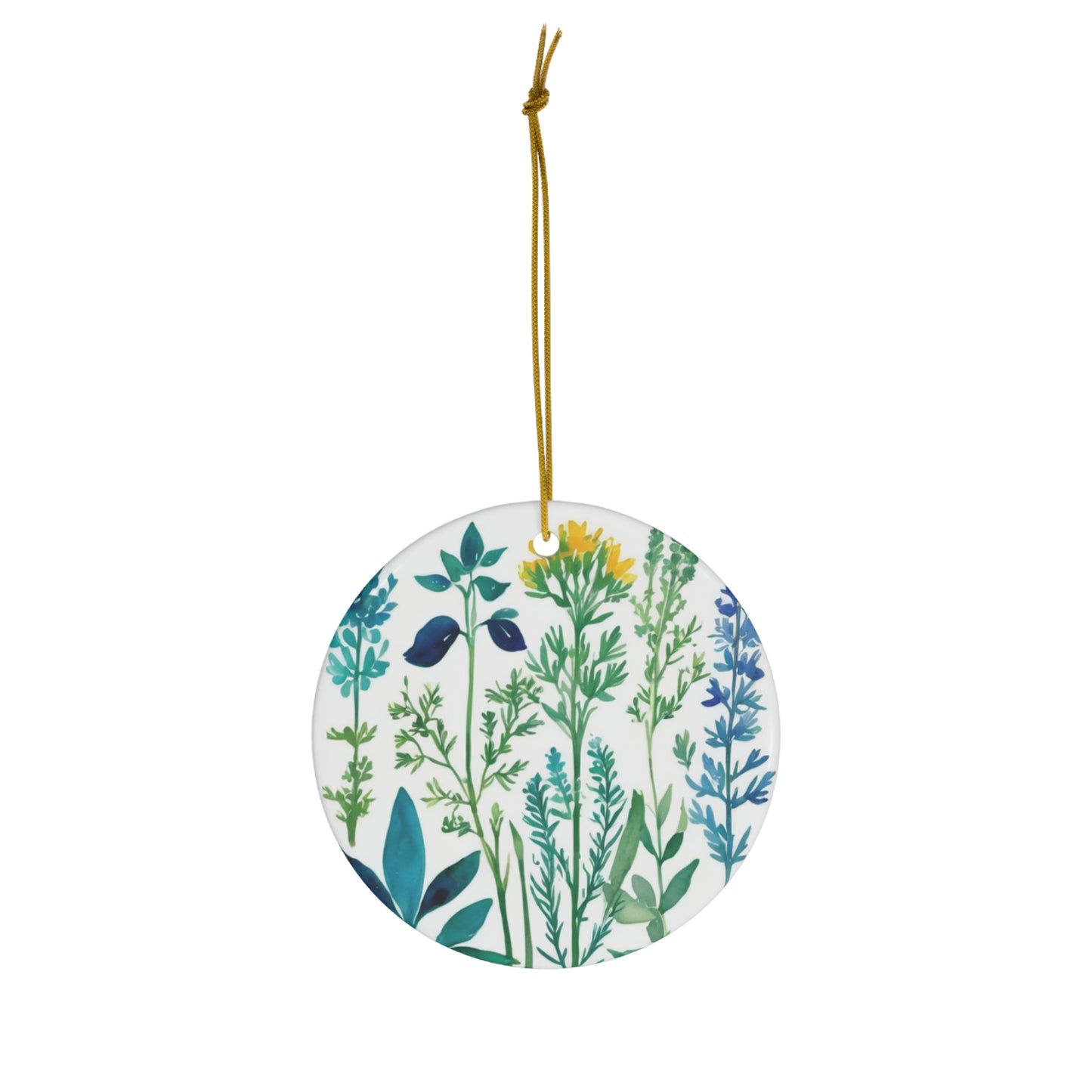 Spring Herbs Ceramic Ornament