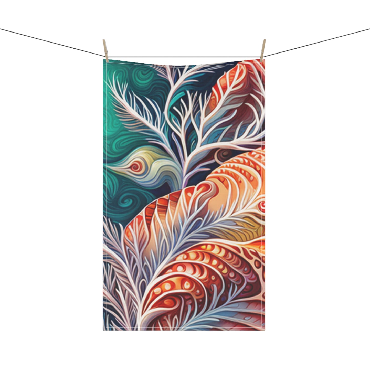 Coral Sea Ocean Coastal Life Art Decorative Kitchen Tea Towel/Bar Towel