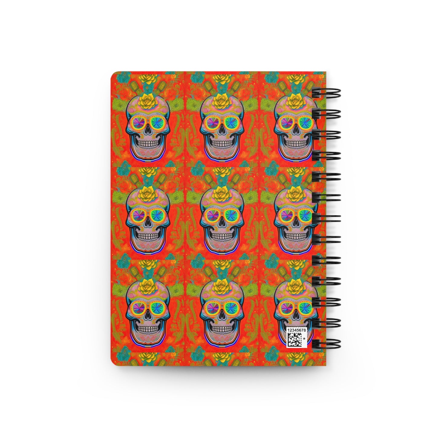High Vibrations Neon Skeleton Writing Sketch Spiral Bound Journal