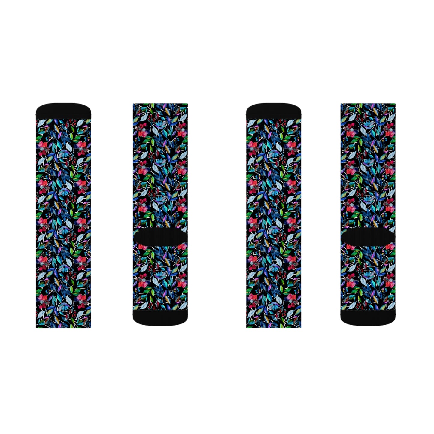 Once Upon a Forest Leaves Sublimation Socks