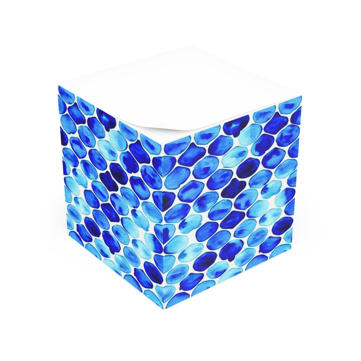 Blue Sea Glass Note Cube