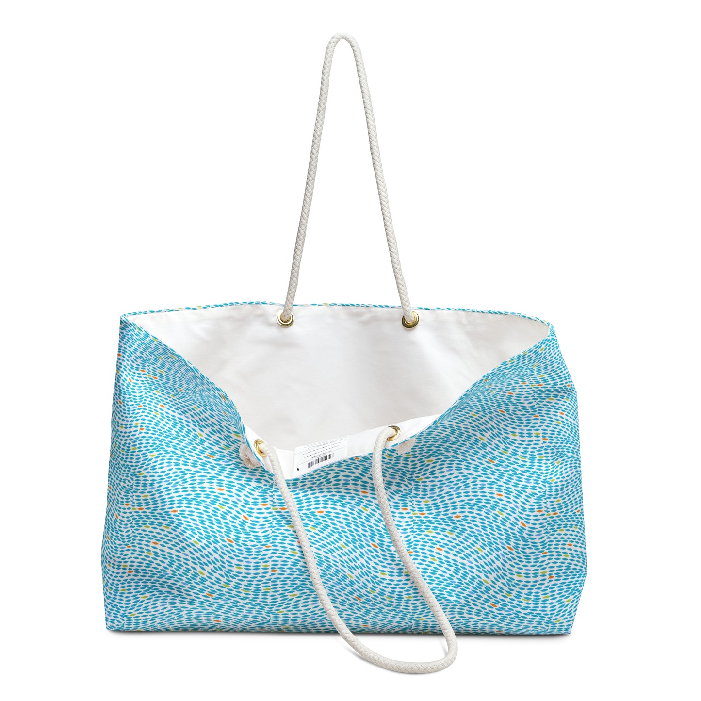 Coastal Sea Currents Ocean Waves Decorative Shopper Market Beach Weekender Bag