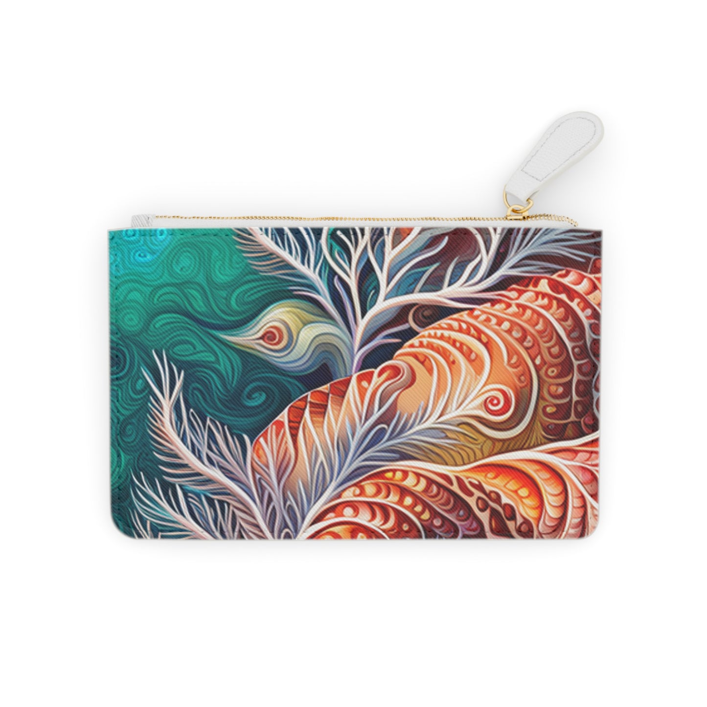 Coral Sea Ocean Coastal Lipstick Coin Purse Mini Pouch Clutch Bag