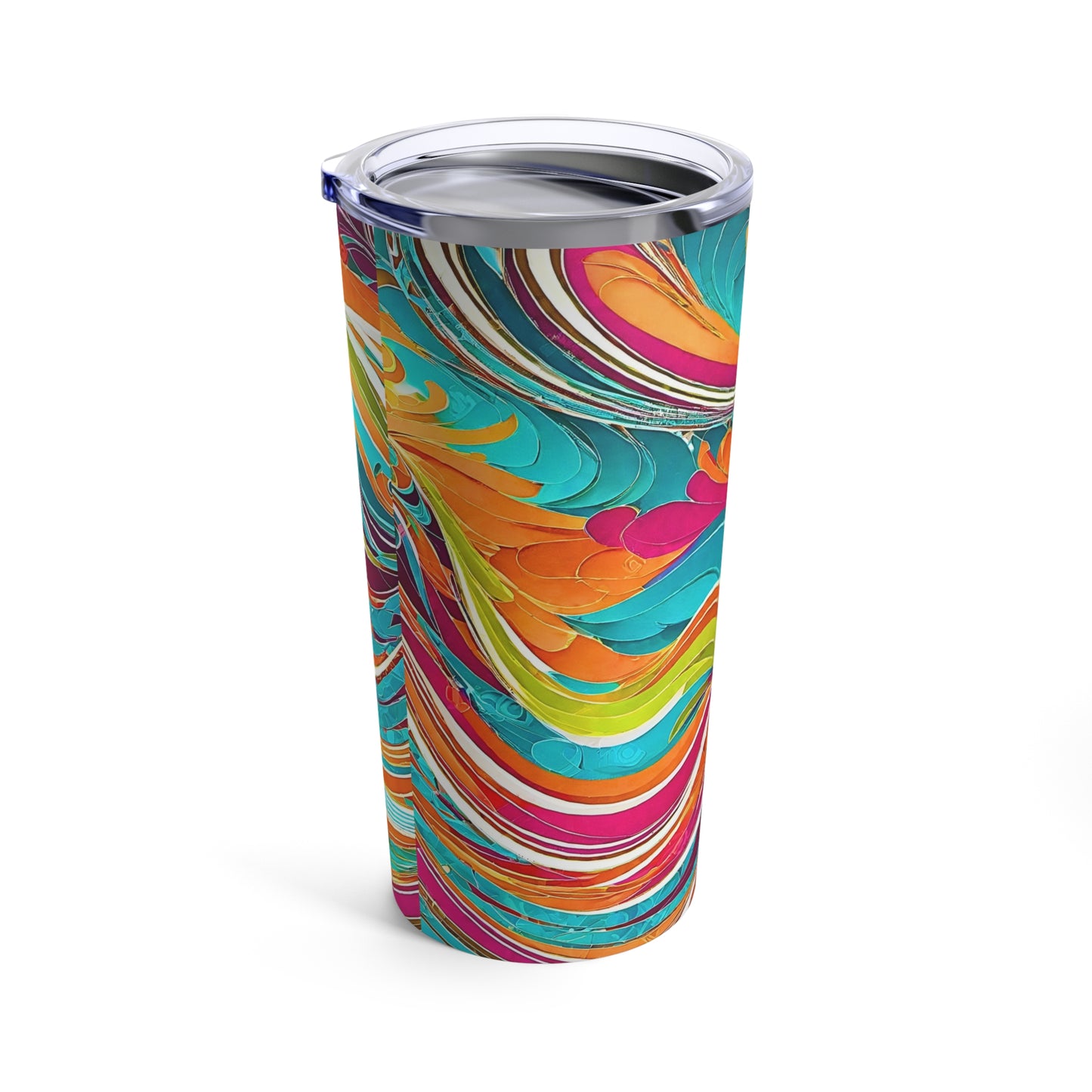 Sunset Canyon Waves 1970s Vintage Pattern Hot Cold Beverage Travel Tumbler 20oz