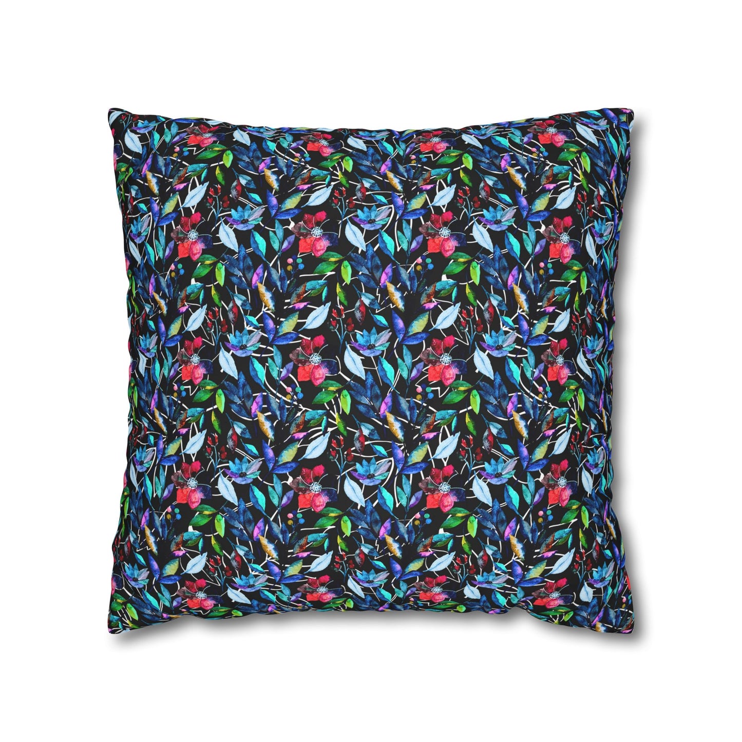 Once Upon a Forest Leaves Square Poly Canvas Pillow Cover