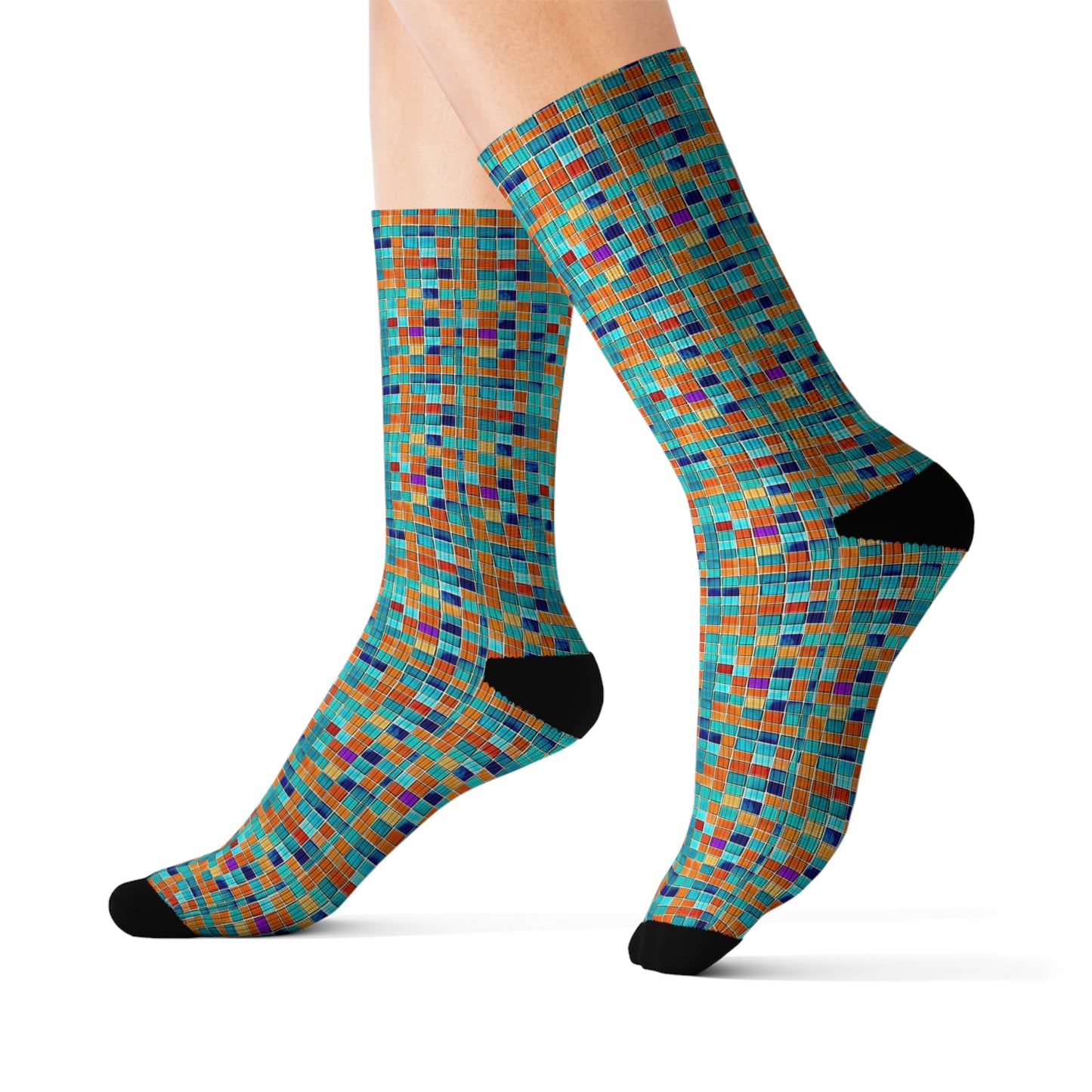 Fall Mosaic Sublimation Socks