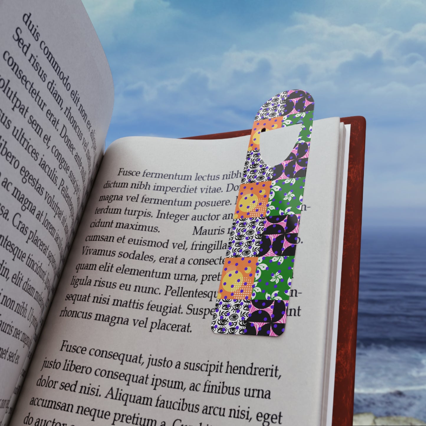 Vibrant Patchwork Bookmark