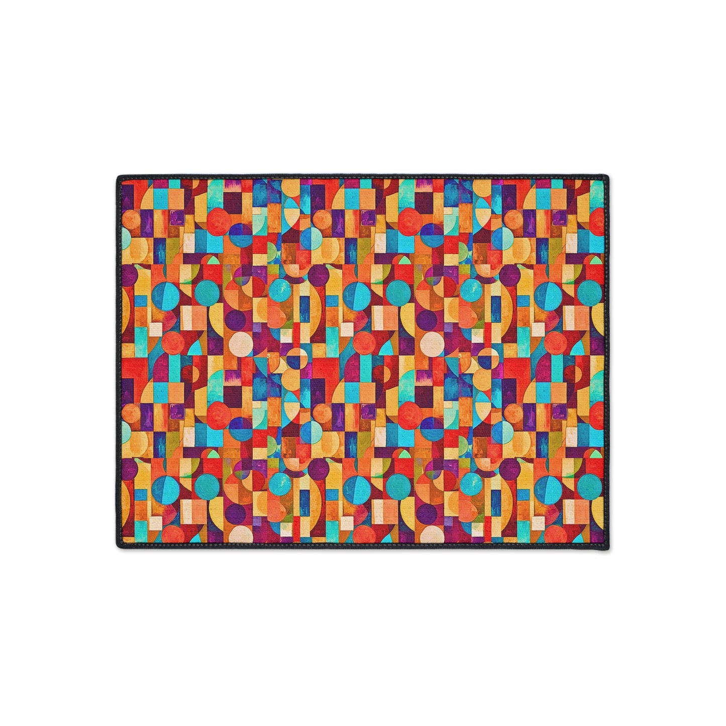 Painterly Cubist Indoor Outdoor Heavy Duty Floor Mat