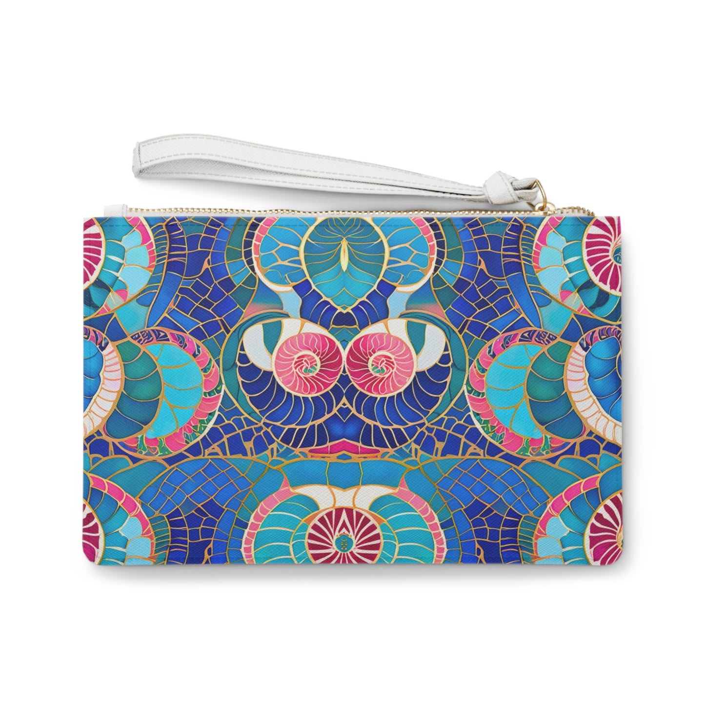 Cloisonne Sea Shells Evening Daytime Fashion Pouch Clutch Bag