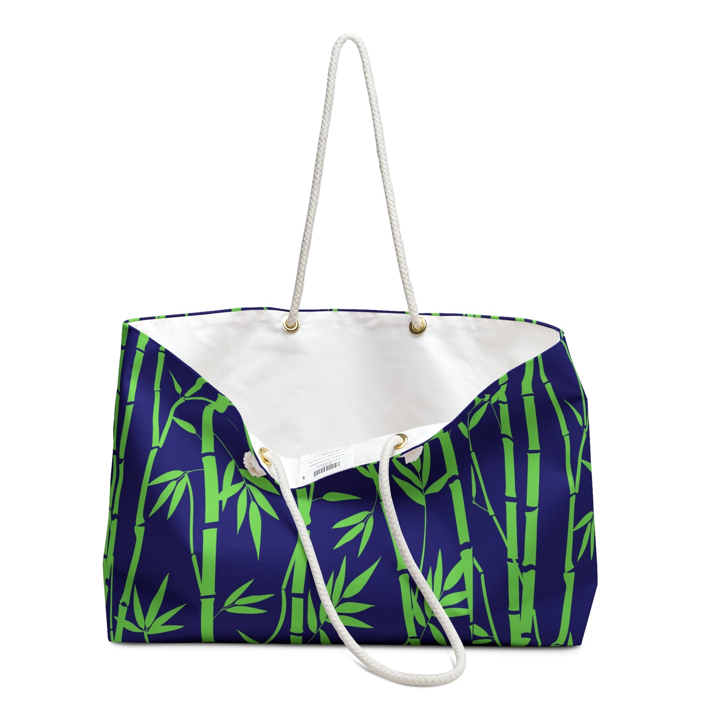 Bamboo Zen Meditation Garden Midnight Blue/Black Beach Shopping Market Vacation Cruise Weekender Bag
