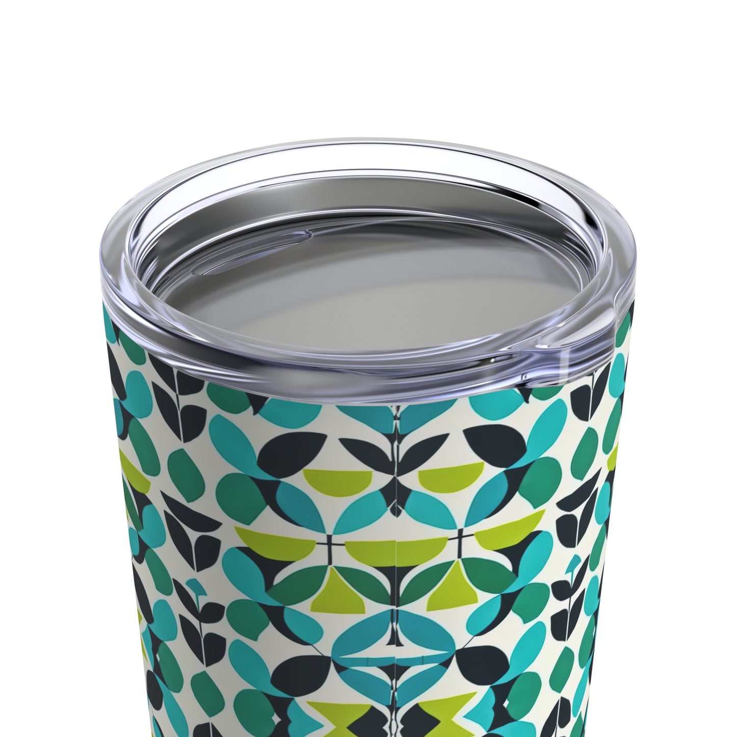Midcentury Modern Green Foliage Pattern Hot Cold Beverage Travel Decorative Tumbler 20oz