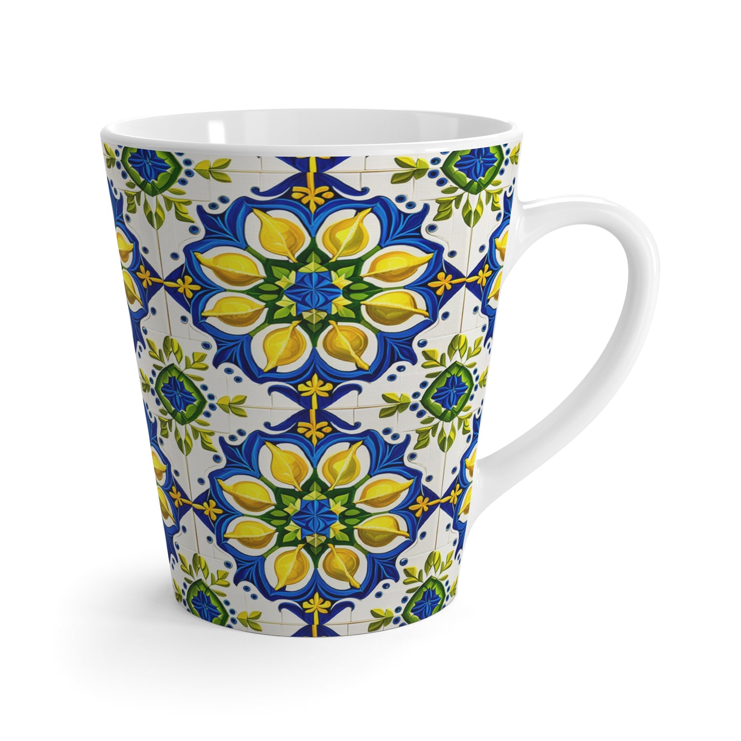 Island of Capri Limone Durata Italian Tile Lemons Hot Beverage Cappuccino Chia Tea Coffee Latte Mug