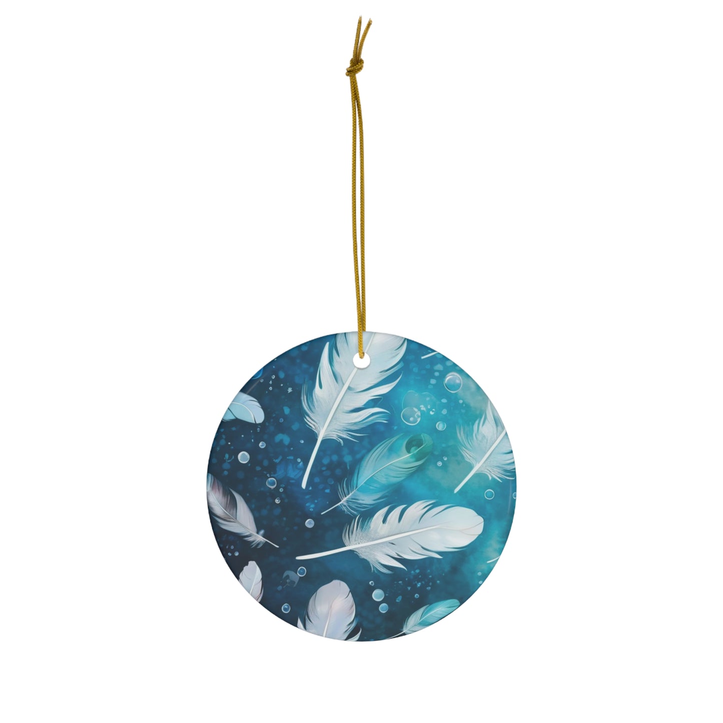 Sea of Feathers Decorative Ceramic Ornament