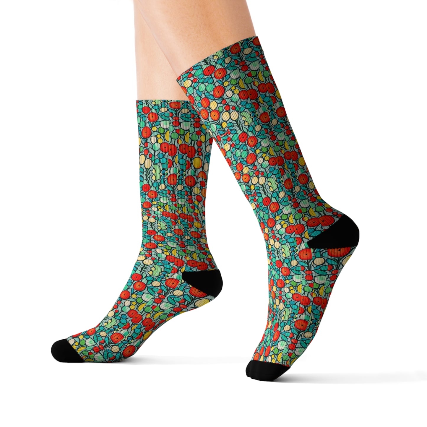 Midcentury Modern Baubles Sublimation Socks