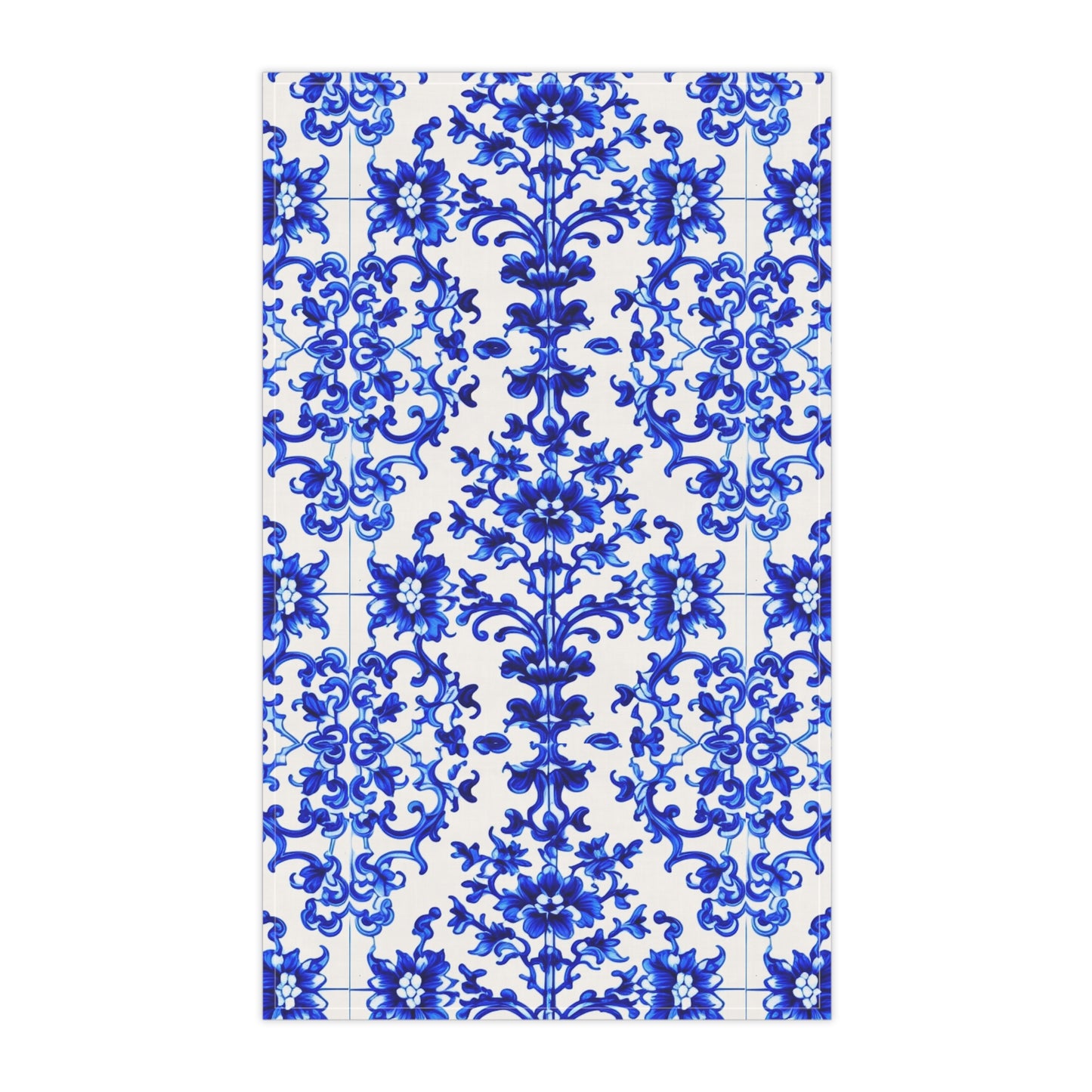 Portuguese Blue and White Tile Pattern Kitchen Tea Towel/Bar Towel