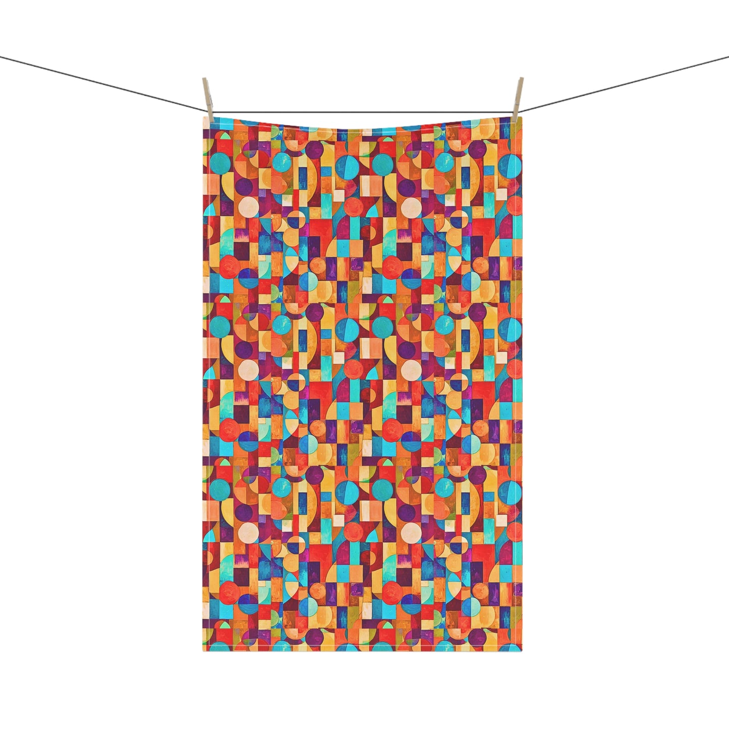 Painterly Cubist Kitchen Towel / Tea Towel / Bar Towel (poly)