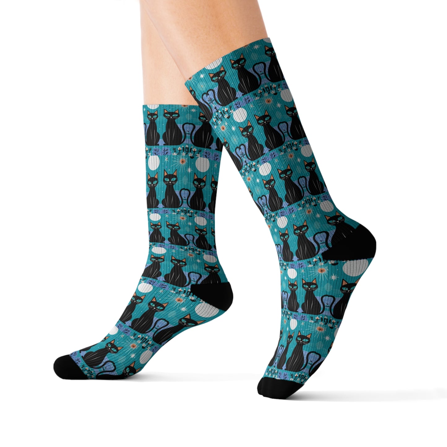 Stardust Twin Cats Sublimation Socks