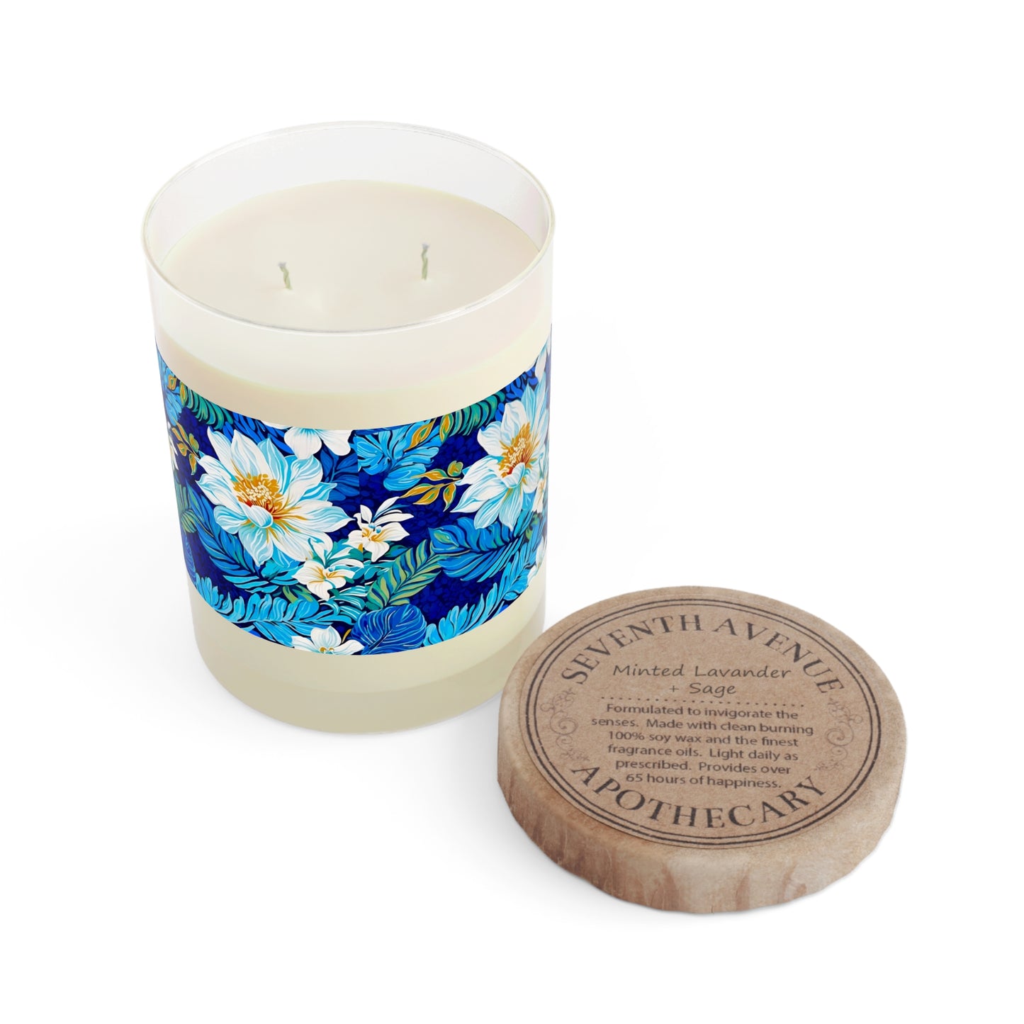 Hawaiian White Orchid Tropical Paradise Luau Aromatherapy Essential Oils Natural Accent Decorative Scented Candle - Full Glass, 11oz