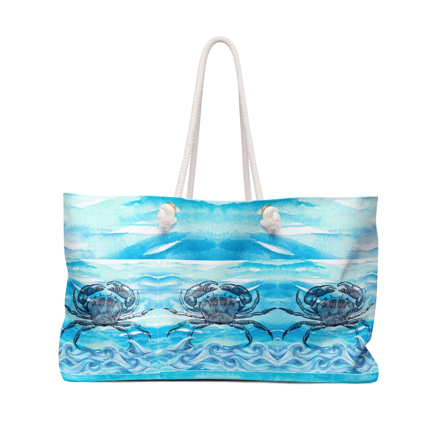Coastal Summer Crab Market Shopper Beach Weekender Bag