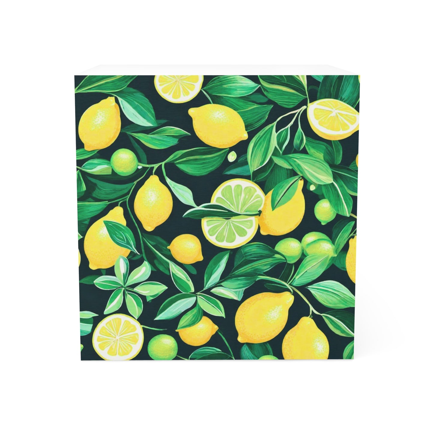 Lemon Grove Citrus Watercolor Painting Paper Note Cube
