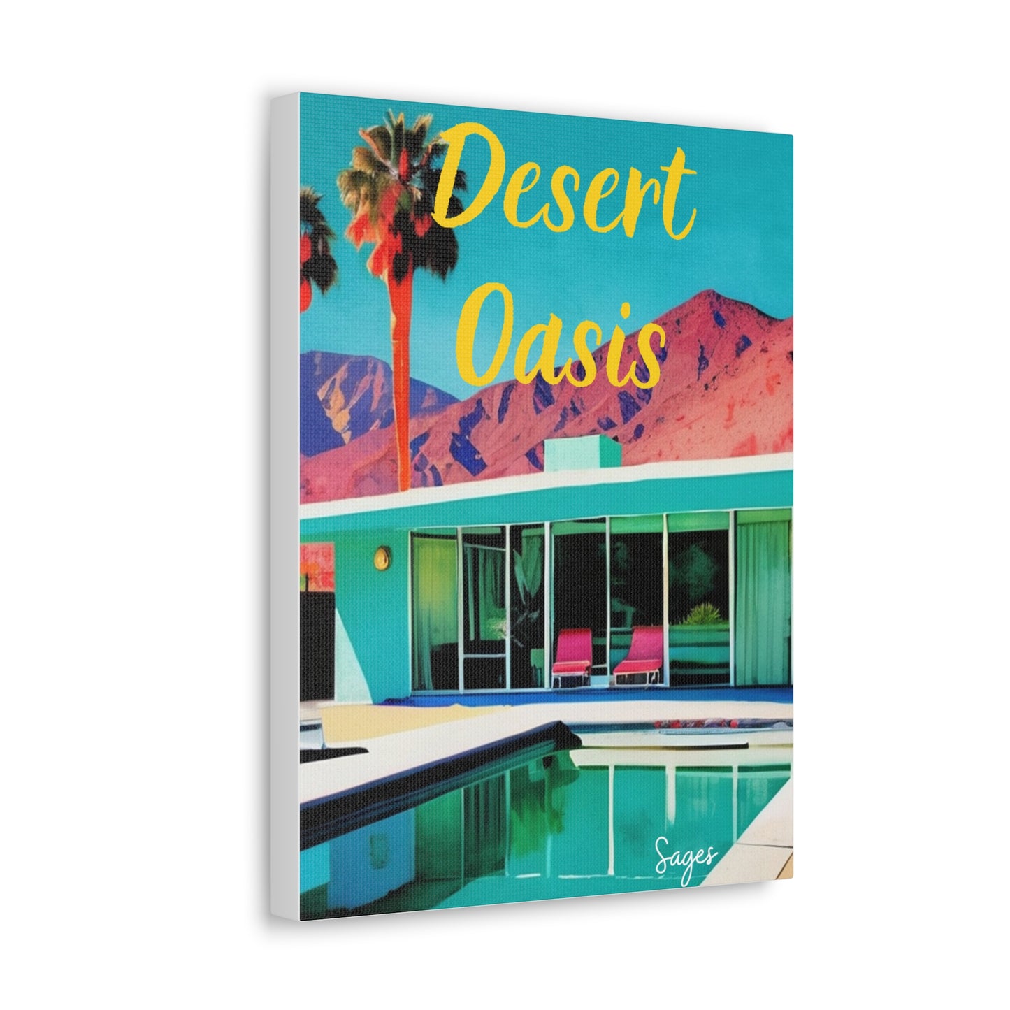 Desert Oasis Palm Springs Art Canvas Gallery Wraps