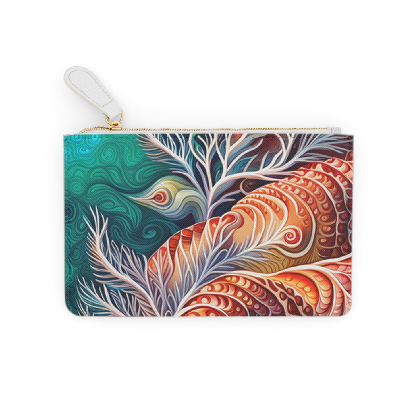 Coral Sea Ocean Coastal Lipstick Coin Purse Mini Pouch Clutch Bag