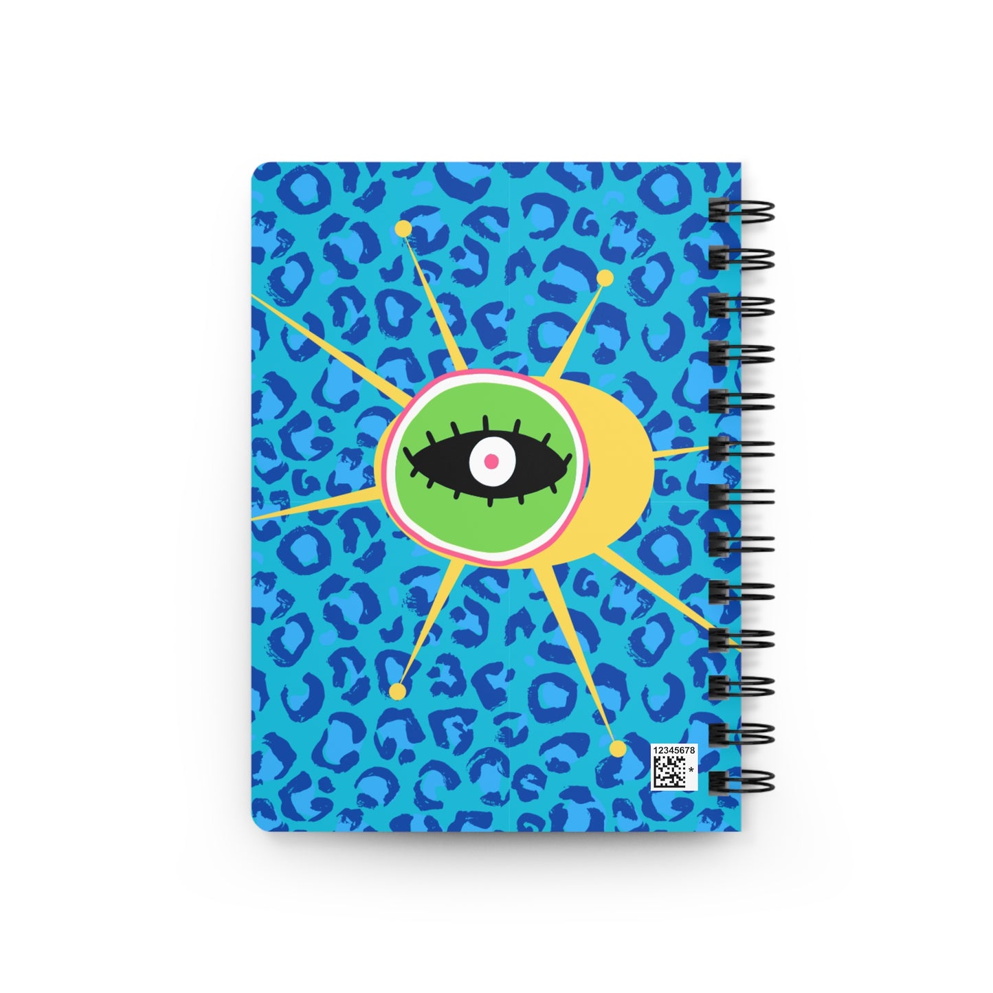 Quasar Eye Leopard MCM Turquoise Spiral Bound Journal